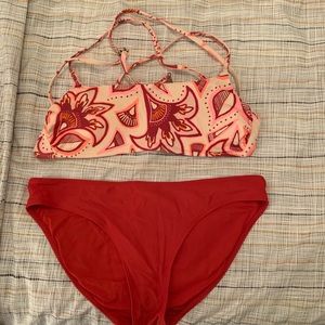 Aerie Bikini - Large - Orange/Red